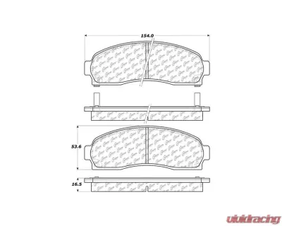 Posi-Quiet Semi-Metallic Brake Pads with Hardware 104.08331 - 104.08331