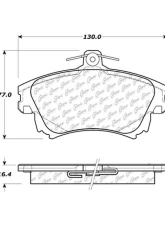 Posi-Quiet Semi-Metallic Brake Pads 104.08370                                     - 104.08370 - Image 2