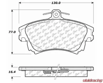 Posi-Quiet Semi-Metallic Brake Pads 104.08370 - 104.08370