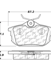 Posi-Quiet Semi-Metallic Brake Pads 104.08380                                     - 104.08380 - Image 2