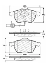 Posi-Quiet Semi-Metallic Brake Pads with Hardware 104.08400                                     - 104.08400 - Image 4