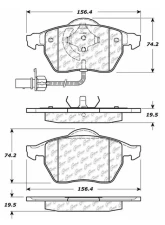Posi-Quiet Semi-Metallic Brake Pads with Hardware 104.08400                                     - 104.08400 - Image 2