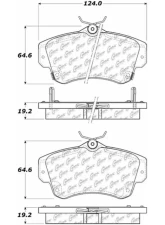 Posi-Quiet Semi-Metallic Brake Pads with Hardware 104.08411                                     - 104.08411 - Image 3