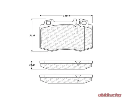 Posi-Quiet Semi-Metallic Brake Pads with Hardware 104.08470 - 104.08470