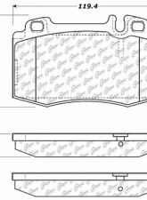 Posi-Quiet Semi-Metallic Brake Pads with Hardware 104.08470                                     - 104.08470 - Image 3