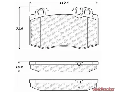 Posi-Quiet Semi-Metallic Brake Pads with Hardware 104.08470 - 104.08470