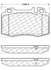 Posi-Quiet Semi-Metallic Brake Pads with Hardware 104.08470                                     - 104.08470 - Image 3