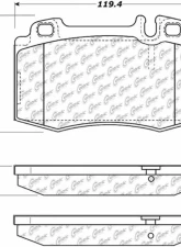 Posi-Quiet Semi-Metallic Brake Pads with Hardware 104.08471                                     - 104.08471 - Image 3