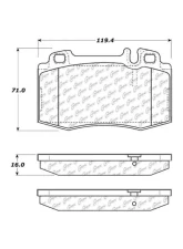 Posi-Quiet Semi-Metallic Brake Pads with Hardware 104.08473                                     - 104.08473 - Image 2