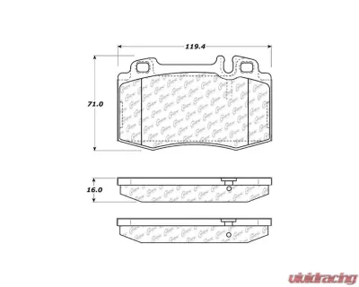 Posi-Quiet Semi-Metallic Brake Pads with Hardware 104.08473 - 104.08473