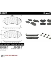 Posi-Quiet Semi-Metallic Brake Pads with Hardware 104.08560                                     - 104.08560 - Image 2