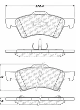 Posi-Quiet Semi-Metallic Brake Pads with Hardware 104.08570                                     - 104.08570 - Image 2