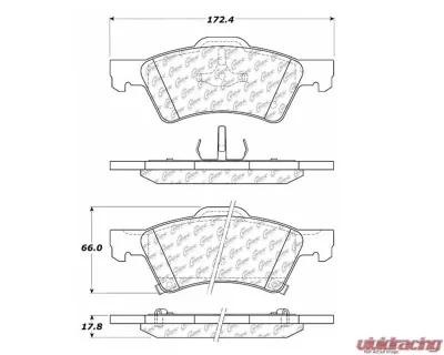 Posi-Quiet Semi-Metallic Brake Pads with Hardware 104.08570 - 104.08570