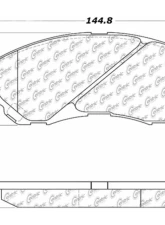 Posi-Quiet Semi-Metallic Brake Pads with Hardware 104.08660                                     - 104.08660 - Image 3
