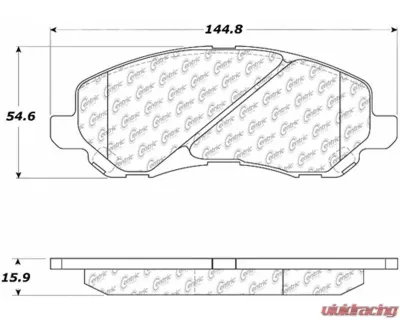 Posi-Quiet Semi-Metallic Brake Pads with Hardware 104.08660 - 104.08660