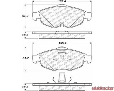 Posi-Quiet Semi-Metallic Brake Pads with Hardware 104.08690 - 104.08690