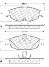 Posi-Quiet Semi-Metallic Brake Pads with Hardware 104.08690                                     - 104.08690 - Image 3