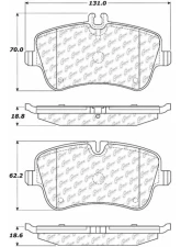 Posi-Quiet Semi-Metallic Brake Pads with Hardware 104.08721                                     - 104.08721 - Image 3