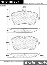 Posi-Quiet Semi-Metallic Brake Pads with Hardware 104.08721                                     - 104.08721 - Image 4