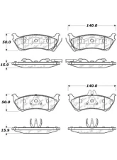 Posi-Quiet Semi-Metallic Brake Pads with Hardware 104.08750                                     - 104.08750 - Image 2