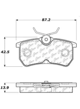 Posi-Quiet Semi-Metallic Brake Pads 104.08860                                     - 104.08860 - Image 2