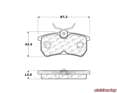 Posi-Quiet Semi-Metallic Brake Pads 104.08860 - 104.08860