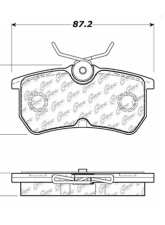 Posi-Quiet Semi-Metallic Brake Pads 104.08860                                     - 104.08860 - Image 3