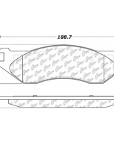 Posi-Quiet Semi-Metallic Brake Pads with Hardware 104.08970                                     - 104.08970 - Image 3