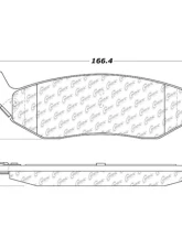 Posi-Quiet Semi-Metallic Brake Pads with Hardware 104.08980                                     - 104.08980 - Image 2