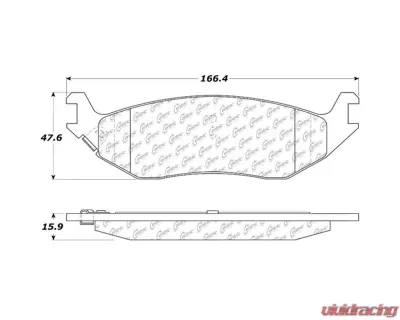Posi-Quiet Semi-Metallic Brake Pads with Hardware 104.08980 - 104.08980