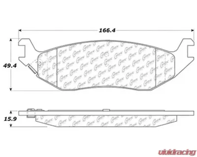 Posi-Quiet Semi-Metallic Brake Pads with Hardware 104.08980 - 104.08980