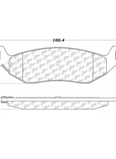 Posi-Quiet Semi-Metallic Brake Pads with Hardware 104.08980                                     - 104.08980 - Image 3