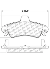 Posi-Quiet Semi-Metallic Brake Pads with Hardware 104.08991                                     - 104.08991 - Image 3