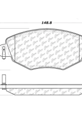 Posi-Quiet Semi-Metallic Brake Pads 104.09100                                     - 104.09100 - Image 2