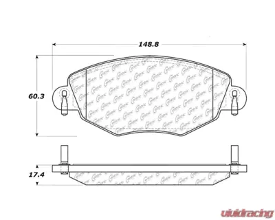 Posi-Quiet Semi-Metallic Brake Pads 104.09100 - 104.09100