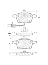 Posi-Quiet Semi-Metallic Brake Pads with Hardware 104.09150                                     - 104.09150 - Image 2
