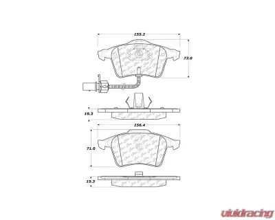 Posi-Quiet Semi-Metallic Brake Pads with Hardware 104.09150 - 104.09150