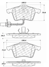 Posi-Quiet Semi-Metallic Brake Pads with Hardware 104.09150                                     - 104.09150 - Image 3