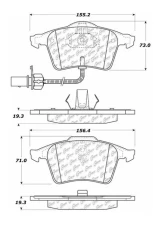 Posi-Quiet Semi-Metallic Brake Pads with Hardware 104.09150                                     - 104.09150 - Image 3