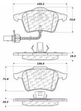 Posi-Quiet Semi-Metallic Brake Pads with Hardware 104.09151                                     - 104.09151 - Image 5