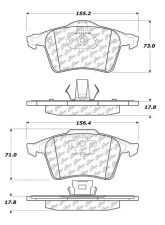 Posi-Quiet Semi-Metallic Brake Pads with Hardware 104.09152                                     - 104.09152 - Image 5