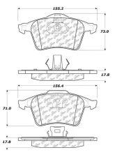 Posi-Quiet Semi-Metallic Brake Pads with Hardware 104.09152                                     - 104.09152 - Image 2