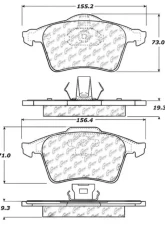Posi-Quiet Semi-Metallic Brake Pads with Hardware 104.09154                                     - 104.09154 - Image 5