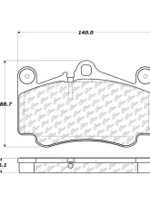 Posi-Quiet Semi-Metallic Brake Pads with Hardware 104.09160                                     - 104.09160 - Image 2