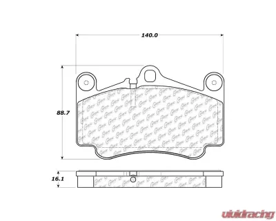 Posi-Quiet Semi-Metallic Brake Pads with Hardware 104.09160 - 104.09160