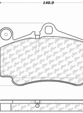 Posi-Quiet Semi-Metallic Brake Pads with Hardware 104.09160                                     - 104.09160 - Image 3