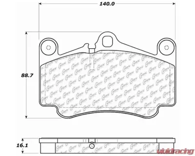 Posi-Quiet Semi-Metallic Brake Pads with Hardware 104.09160 - 104.09160