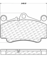 Posi-Quiet Semi-Metallic Brake Pads with Hardware 104.09160                                     - 104.09160 - Image 3
