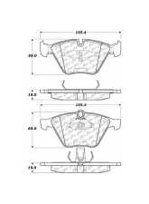 Posi-Quiet Semi-Metallic Brake Pads with Hardware 104.09180                                     - 104.09180 - Image 2