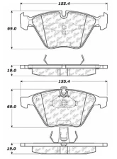 Posi-Quiet Semi-Metallic Brake Pads with Hardware 104.09180                                     - 104.09180 - Image 3